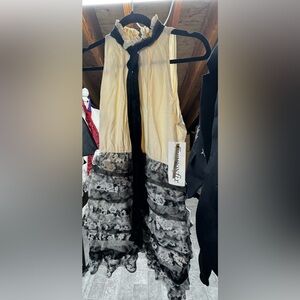 Alice + Olivia High Neck Sleeveless Dress with Ruffle Bottom